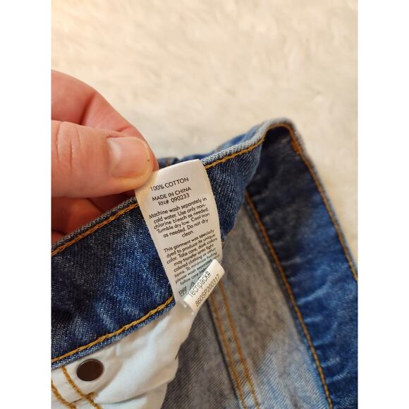 Pacsun Women's Blue Ultra High Rise Slim 100% Cotton Short Button Fly Size 30 - Picture 6 of 9